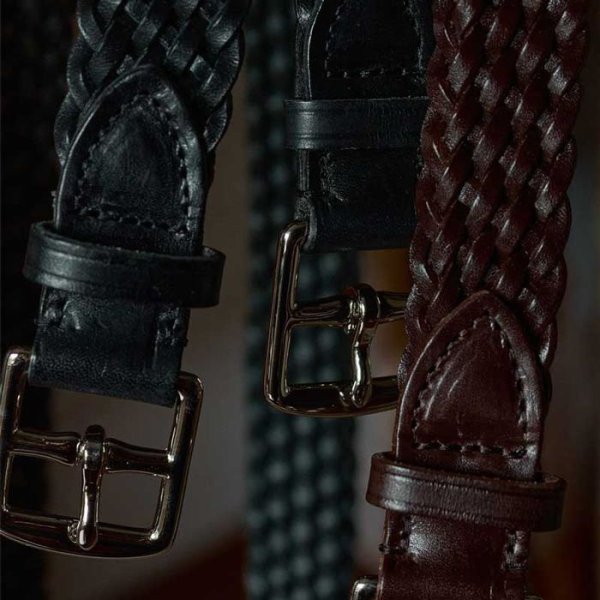 画像9: BEORMA（ベオーマ）28mm BASKET WEAVE PLAITED BELT（28mmメッシュベルト）/Black（ブラック） (9)