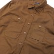 画像4: ENGINEERED GARMENTS（エンジニアードガーメンツ）WORK SHIRT（ワークシャツ）Cotton Micro Sanded Twill/Brown（ブラウン）※サイズMのみ (4)