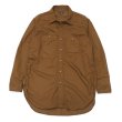 画像1: ENGINEERED GARMENTS（エンジニアードガーメンツ）WORK SHIRT（ワークシャツ）Cotton Micro Sanded Twill/Brown（ブラウン）※サイズMのみ (1)
