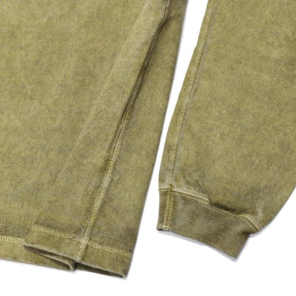 画像5: Good On(グッドオン)Long Sleeve Heavy Henley Neck Tee(ロングスリーブヘビーヘンリーネックTシャツ)"Pigment Dye" / Sage(セージ) (5)