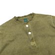 画像3: Good On（グッドオン）Long Sleeve Heavy Henley Neck Tee（ロングスリーブヘビーヘンリーネックTシャツ）"Pigment Dye"/Sage（セージ） (3)