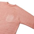 画像4: Good On（グッドオン）Long Sleeve Heavy Raglan Pocket Tee（ロングスリーブヘビーラグランポケットTシャツ）"Pigment Dye"/Coral（コーラル）※Mサイズのみ (4)