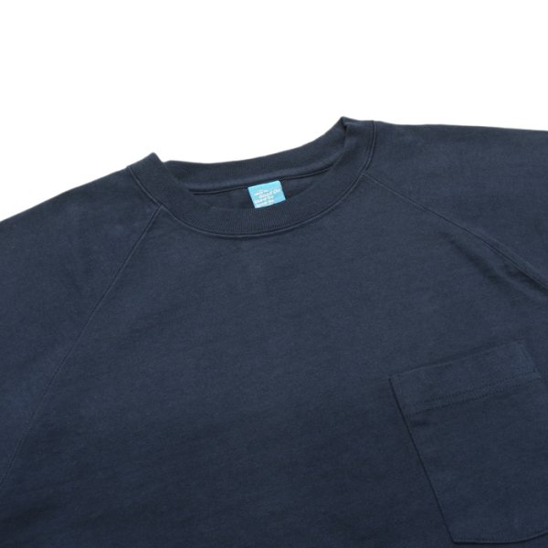 画像3: Good On(グッドオン)Long Sleeve Heavy Raglan Pocket Tee(ロングスリーブヘビーラグランポケットTシャツ)"Reactive Dye" / Navy(ネイビー)※Lサイズのみ (3)