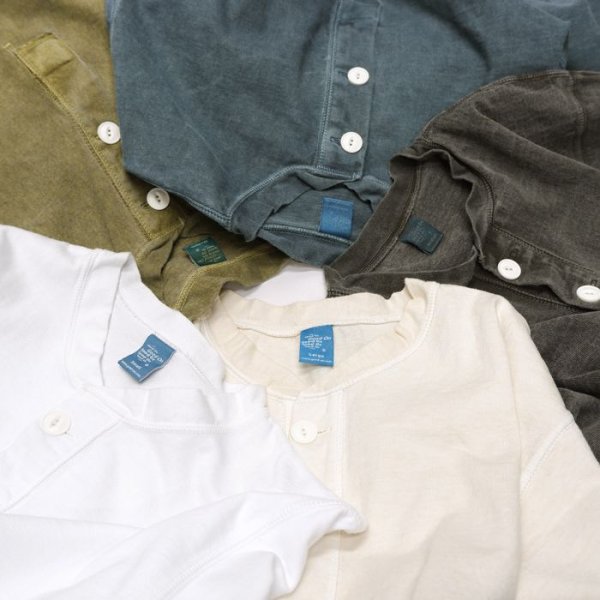 画像11: Good On(グッドオン)Long Sleeve Heavy Henley Neck Tee(ロングスリーブヘビーヘンリーネックTシャツ)"Washed"・"Pigment Dye" / White(ホワイト)・Slate(スレート) (11)
