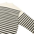 画像4: blurhms ROOTSTOCK（ブラームスルーツストック）Border Mock-neck（ボーダーモックネックシャツ）/Natural×Black（ナチュラル×ブラック）※サイズ3(L)のみ (4)