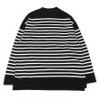 画像1: blurhms ROOTSTOCK（ブラームスルーツストック）Border Mock-neck（ボーダーモックネックシャツ）/Black×Natural（ブラック×ナチュラル）※サイズ3(L)のみ (1)