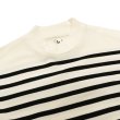 画像3: blurhms ROOTSTOCK（ブラームスルーツストック）Border Mock-neck（ボーダーモックネックシャツ）/Natural×Black（ナチュラル×ブラック）※サイズ3(L)のみ (3)