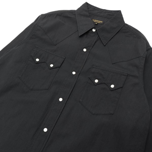 画像4: *A VONTADE(アボンタージ)Lax Western Shirts(ラックスウエスタンシャツ)"Hard Twist Yarn Cordlane" / Black(ブラック) (4)