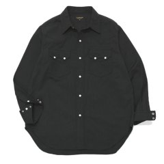*A VONTADE（アボンタージ）Lax Western Shirts（ラックスウエスタンシャツ）"Hard Twist Yarn Cordlane" / Black（ブラック）