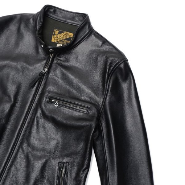 画像3: 【PointUp10%11/10迄】Y'2 LEATHER(ワイツーレザー)STEER OIL SINGLE RIDERS(ステアオイル シングルライダース)/Black(ブラック) (3)