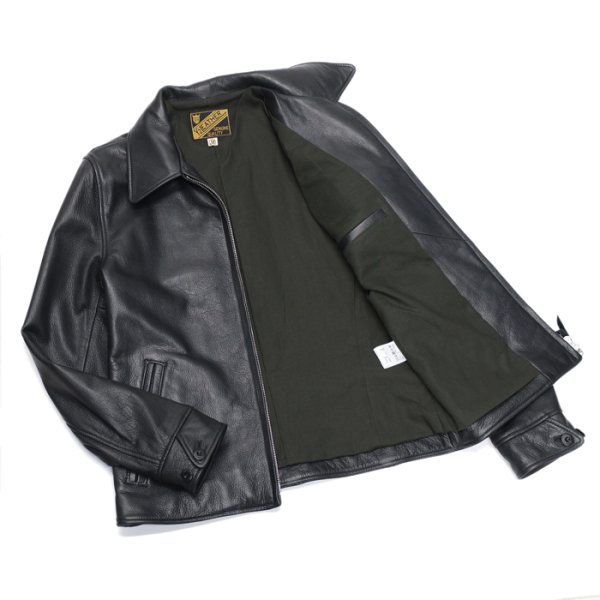 画像10: 【PointUp10%11/10迄】Y'2 LEATHER(ワイツーレザー)STEER OIL SINGLE RIDERS(ステアオイル襟付きシングルライダース)/Black(ブラック) (10)