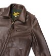 画像3: Y'2 LEATHER（ワイツーレザー）STEER OIL SINGLE RIDERS（ステアオイル 襟付きシングルライダース）/Brown（ブラウン） (3)