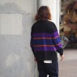 画像9: BARBARIAN（バーバリアン）Heavy Weight Rugby Collar Shirt（ヘビーウェイト ラグビーカラーシャツ）"BOLD MOUNTAINEER" / Black×Purple×Rust×D.Ocean（ブラック×パープル×ラスト×ダークオーシャン） (9)