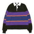 画像1: BARBARIAN（バーバリアン）Heavy Weight Rugby Collar Shirt（ヘビーウェイト ラグビーカラーシャツ）"BOLD MOUNTAINEER" / Black×Purple×Rust×D.Ocean（ブラック×パープル×ラスト×ダークオーシャン） (1)
