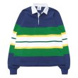 画像1: BARBARIAN（バーバリアン）Heavy Weight Rugby Collar Shirt（ヘビーウェイト ラグビーカラーシャツ）"BOLD MOUNTAINEER" / D.Ocean×Kelly×Yellow×White（ダークオーシャン×ケリーグリーン×イエロー×ホワイト） (1)
