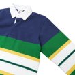 画像4: BARBARIAN（バーバリアン）Heavy Weight Rugby Collar Shirt（ヘビーウェイト ラグビーカラーシャツ）"BOLD MOUNTAINEER" / D.Ocean×Kelly×Yellow×White（ダークオーシャン×ケリーグリーン×イエロー×ホワイト） (4)