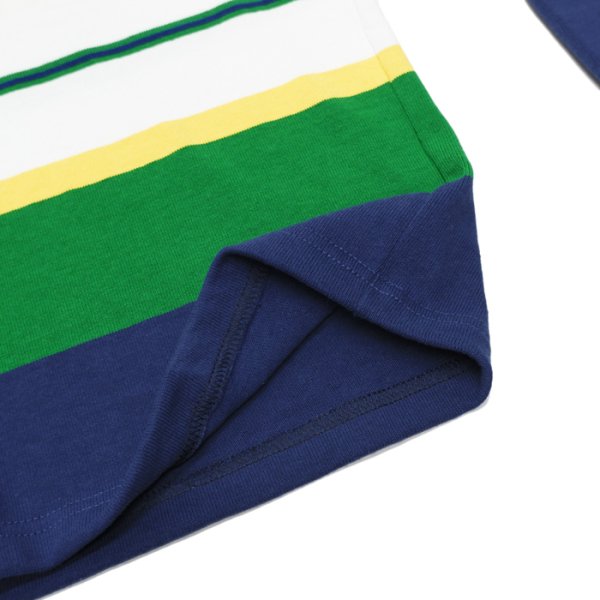 画像6: BARBARIAN(バーバリアン)Heavy Weight Rugby Collar Shirt(ヘビーウェイト ラグビーカラーシャツ)"BOLD MOUNTAINEER" / D.Ocean×Kelly×Yellow×White(ダークオーシャン×ケリーグリーン×イエロー×ホワイト) (6)