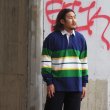 画像8: BARBARIAN（バーバリアン）Heavy Weight Rugby Collar Shirt（ヘビーウェイト ラグビーカラーシャツ）"BOLD MOUNTAINEER" / D.Ocean×Kelly×Yellow×White（ダークオーシャン×ケリーグリーン×イエロー×ホワイト） (8)
