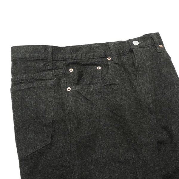 画像3: 【PointUp10%11/10迄】KAPTAIN SUNSHINE(キャプテンサンシャイン)Skate Shoecut Denim Pants(スケートシューカットデニムパンツ)/ Black One Wash(ブラックワンウォッシュ)【裾上げ無料】 (3)