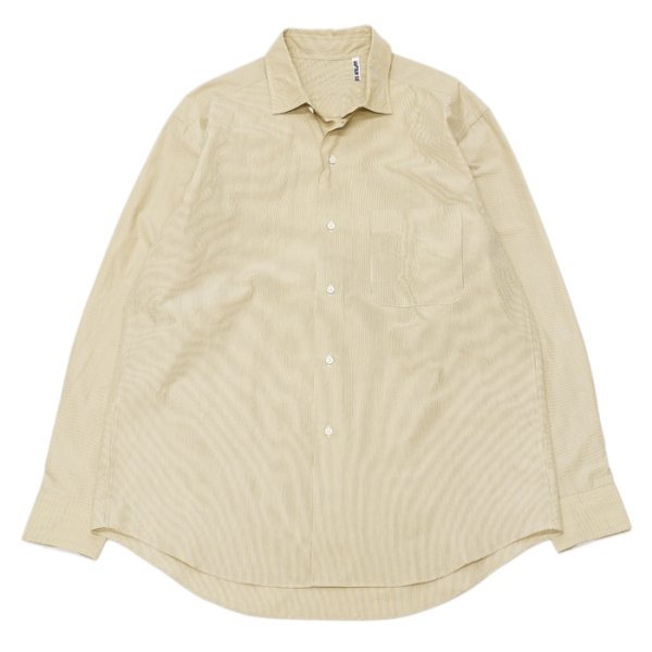 画像1: KAPTAIN SUNSHINE（キャプテンサンシャイン）Cotton Semi Spread Collar Shirt（コットンセミスプレッドカラーシャツ）WASHED FINX LIGHT WEATHER STRIPE/Pin Stripe（ピンストライプ） (1)