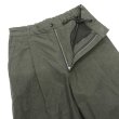 画像3: *A VONTADE（アボンタージ）1 Tuck Easy Trousers（1タックイージートラウザーズ）”Shuttle Buff Cloth" / Charcoal（チャコールグレー）【裾上げ無料】 (3)