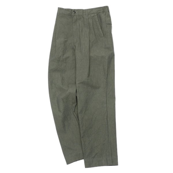 画像1: A VONTADE（アボンタージ）1 Tuck Easy Trousers（1タックイージートラウザーズ）Shuttle Buff Cloth/Charcoal（チャコールグレー）【裾上げ無料】 (1)