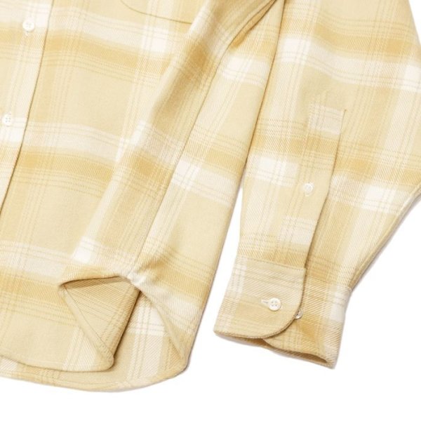 画像5: INDIVIDUALIZED SHIRTS(インディビジュアライズドシャツ)OVER SHIRT(オーバーシャツ)"11oz. HEAVY FLANNEL" / Yellow Beige Plaid(イエローベージュ系チェック) (5)