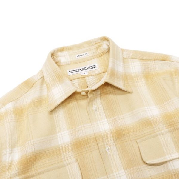 画像3: INDIVIDUALIZED SHIRTS(インディビジュアライズドシャツ)OVER SHIRT(オーバーシャツ)"11oz. HEAVY FLANNEL" / Yellow Beige Plaid(イエローベージュ系チェック) (3)