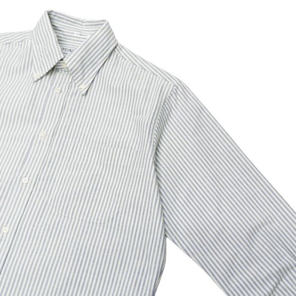 画像4: INDIVIDUALIZED SHIRTS(インディビジュアライズドシャツ)Classic Fit B.D. Shirt(クラシックフィットボタンダウンシャツ)"VINTAGE CANDY STRIPE" / Ivory×Navy(アイボリー×ネイビー) (4)