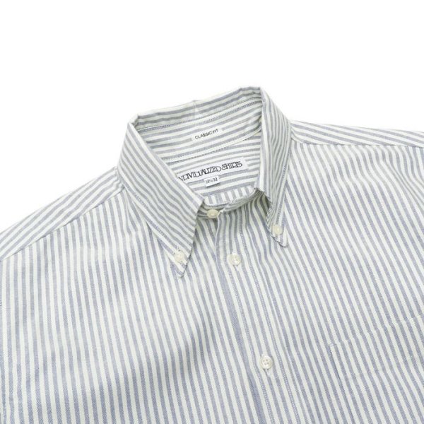 画像3: INDIVIDUALIZED SHIRTS(インディビジュアライズドシャツ)Classic Fit B.D. Shirt(クラシックフィットボタンダウンシャツ)"VINTAGE CANDY STRIPE" / Ivory×Navy(アイボリー×ネイビー) (3)