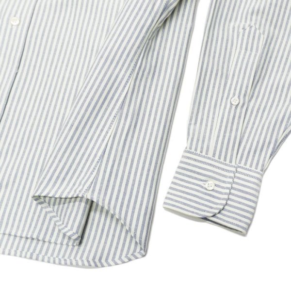 画像5: INDIVIDUALIZED SHIRTS(インディビジュアライズドシャツ)Classic Fit B.D. Shirt(クラシックフィットボタンダウンシャツ)"VINTAGE CANDY STRIPE" / Ivory×Navy(アイボリー×ネイビー) (5)