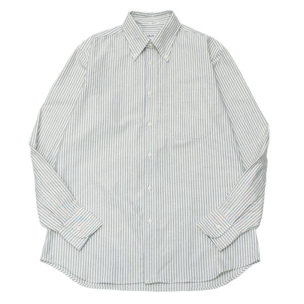 画像1: INDIVIDUALIZED SHIRTS（インディビジュアライズドシャツ）Classic Fit B.D. Shirt（クラシックフィットボタンダウンシャツ）"VINTAGE CANDY STRIPE"/Ivory×Navy（アイボリー×ネイビー）※14Hサイズのみ (1)