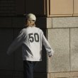 画像13: ※Exclusive※ blurhmsROOTSTOCK（ブラームスルーツストック）Soft&Hard Sweat Crew Neck P.O "T-50"（ソフト&ハードスウェットクルーネックプルオーバー"T-50"）Heather White / Navy×Yellow（ネイビー×イエロー） (13)