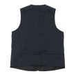 画像2: A VONTADE（アボンタージ）CW Piping Vest（CWパイピングベスト）British Wool Cotton Mil. Serge/Dk.Navy（ダークネイビー） (2)