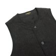 画像3: A VONTADE（アボンタージ）CW Piping Vest（CWパイピングベスト）British Wool Cotton Mil. Serge/Dk.Charcoal（ダークチャコール） (3)