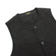 画像3: *A VONTADE（アボンタージ）CW Piping Vest（CWパイピングベスト）”British Wool Cotton Mil. Serge" / Dk.Charcoal（ダークチャコール） (3)