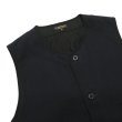 画像3: A VONTADE（アボンタージ）CW Piping Vest（CWパイピングベスト）British Wool Cotton Mil. Serge/Dk.Navy（ダークネイビー） (3)