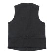 画像2: *A VONTADE（アボンタージ）CW Piping Vest（CWパイピングベスト）”British Wool Cotton Mil. Serge" / Dk.Charcoal（ダークチャコール） (2)