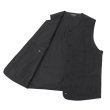 画像7: A VONTADE（アボンタージ）CW Piping Vest（CWパイピングベスト）British Wool Cotton Mil. Serge/Dk.Charcoal（ダークチャコール） (7)
