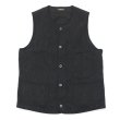 画像1: *A VONTADE（アボンタージ）CW Piping Vest（CWパイピングベスト）”British Wool Cotton Mil. Serge" / Dk.Charcoal（ダークチャコール） (1)