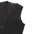 画像4: *A VONTADE（アボンタージ）CW Piping Vest（CWパイピングベスト）”British Wool Cotton Mil. Serge" / Dk.Charcoal（ダークチャコール） (4)
