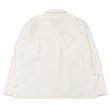 画像3: Nigel Cabourn（ナイジェル・ケーボン）OPEN COLLAR SHIRT（オープンカラーシャツ）LINEN FLEECE/Ivory（アイボリー）・Dark Navy（ダークネイビー） (3)
