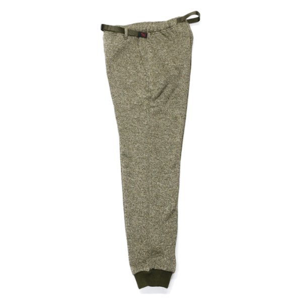 画像2: Gramicci(グラミチ)BONDING KNIT FLEECE NARROW RIB PANT(ボンディングニットフリースナローリブパンツ)/ Heather Olive(ヘザーオリーブ) (2)