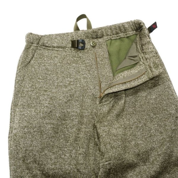 画像4: Gramicci(グラミチ)BONDING KNIT FLEECE NARROW RIB PANT(ボンディングニットフリースナローリブパンツ)/ Heather Olive(ヘザーオリーブ) (4)