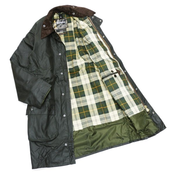 画像9: Barbour（バブァー）BORDER JACKET（ボーダージャケット）"Wax Cotton" / Sage（セージ） (9)