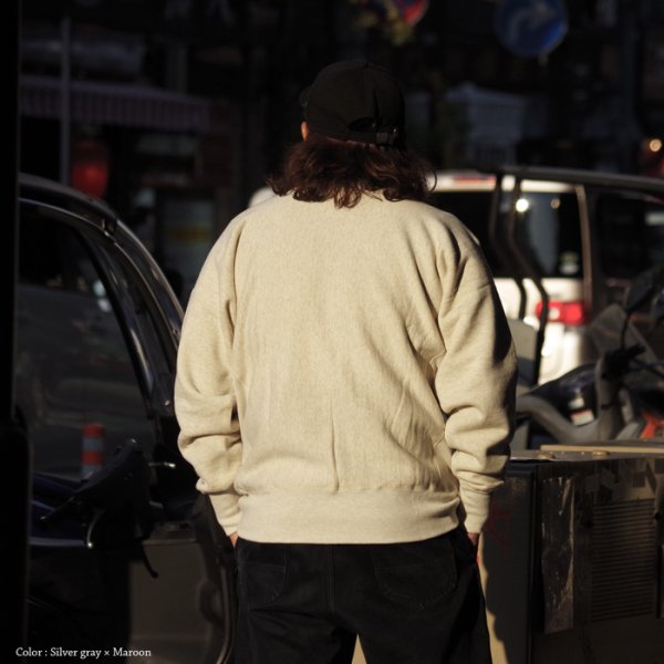 画像10: Champion(チャンピオン)REVERSE WEAVE 2ND PATENT CREW NECK SWEATSHIRT(リバースウィーブ2NDパテントクルーネックスウェットシャツ)"TRUE TO ARCHIVES" / Silver Gray×Navy(シルバーグレー×ネイビー) (10)