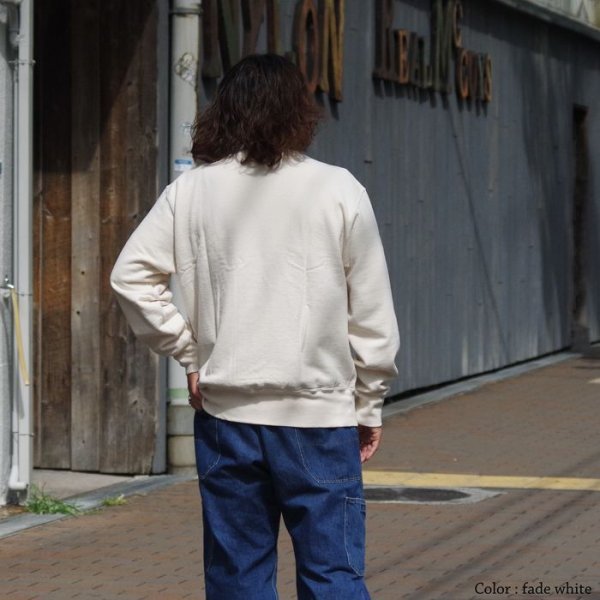 画像15: FilMelange(フィルメランジェ)VANCE(ヴァンス)"ヴィンテージムラ染め裏毛" / Fade White(フェードホワイト)・Fade Green(フェードグリーン) (15)