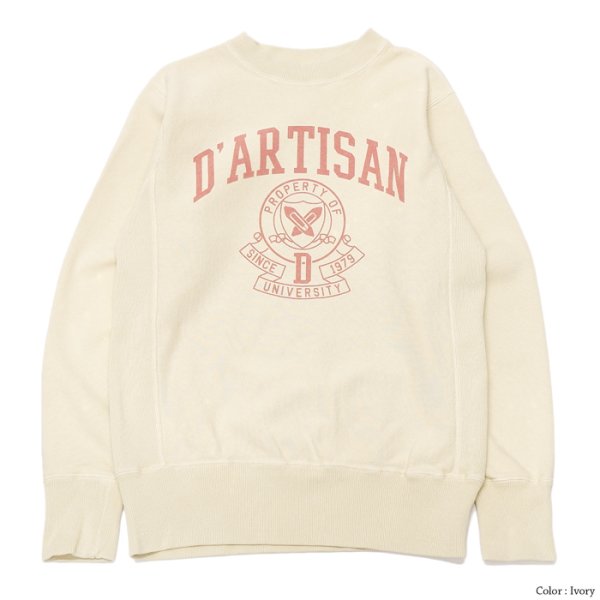 画像2: STUDIO D'ARTISAN(ステュディオ・ダ・ルチザン)リバーススウェット/Ivory(アイボリー)・Yellow(イエロー)・Orange(オレンジ) (2)