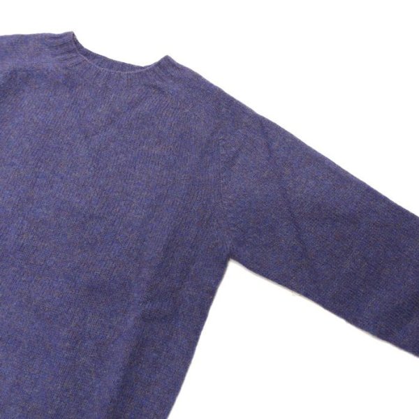 画像4: INVERALLAN(インバーアラン)Crew Neck Saddle Shoulder Sweater(クルーネックサドルショルダーセーター)”Supersoft Shetland" / Royal Violet(ロイヤルバイオレット) (4)