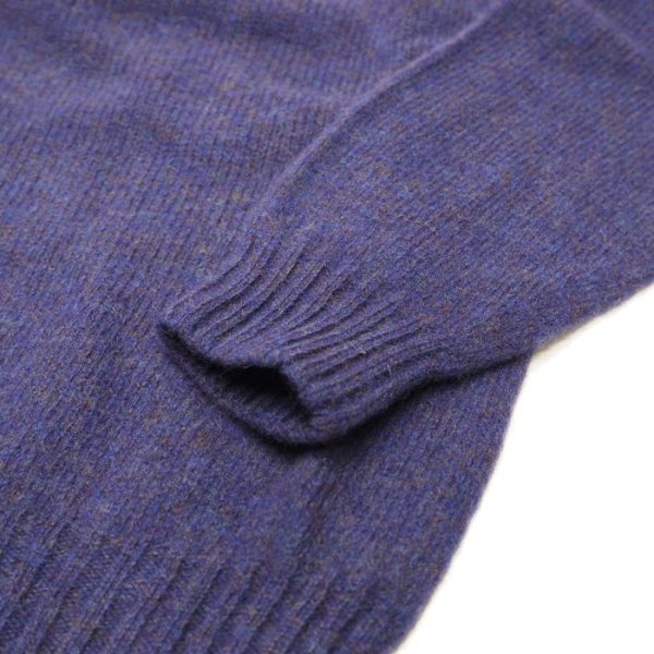 画像5: INVERALLAN(インバーアラン)Crew Neck Saddle Shoulder Sweater(クルーネックサドルショルダーセーター)”Supersoft Shetland" / Royal Violet(ロイヤルバイオレット) (5)